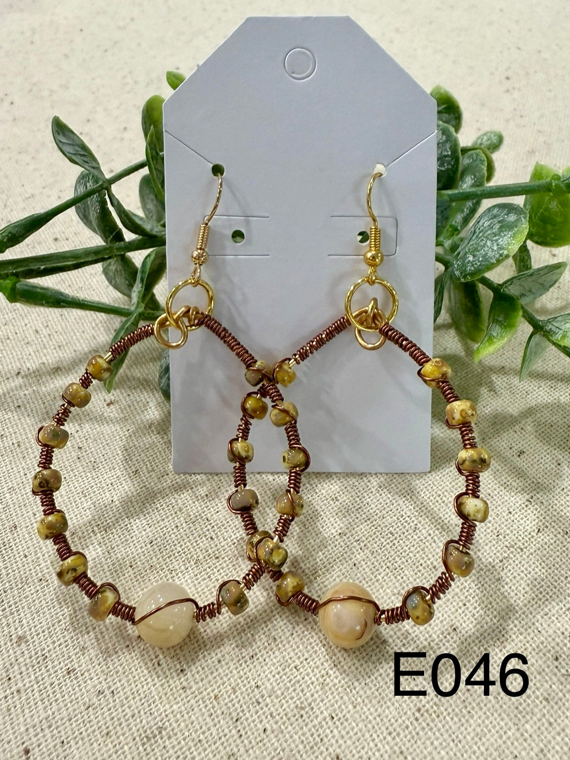 Wrapped Hoops Brass Earrings