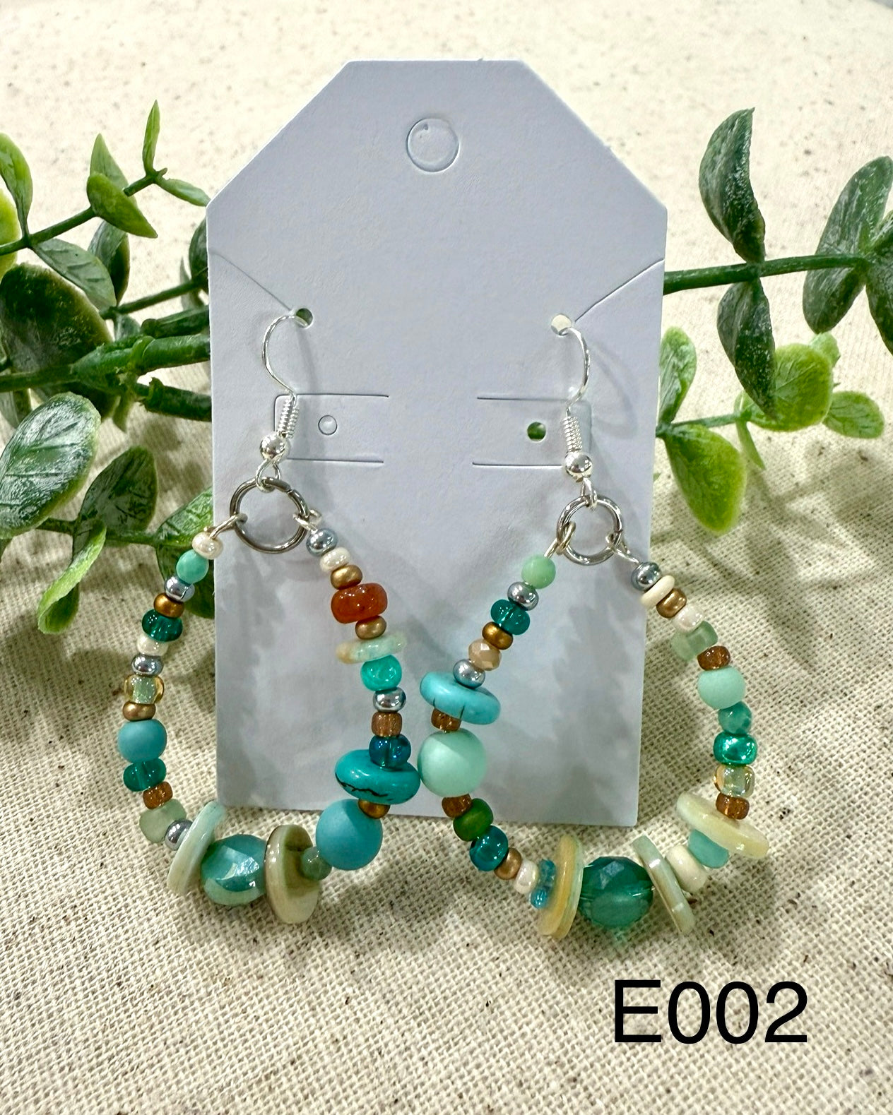 Beaded Hoop Earrings