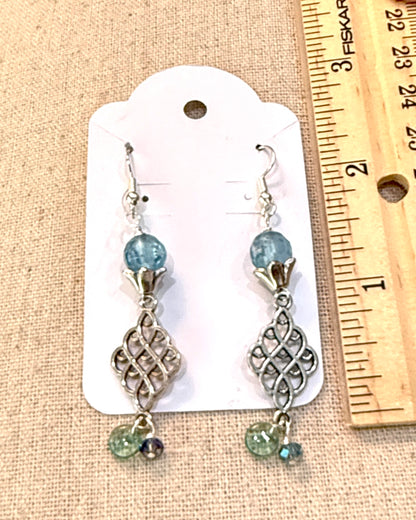 Blue Glass Earrings