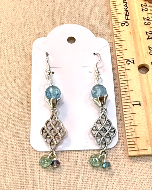 Blue Glass Earrings
