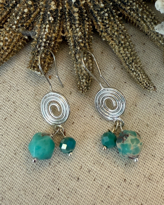 Gemstones with Silver Swirls