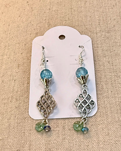 Blue Glass Earrings