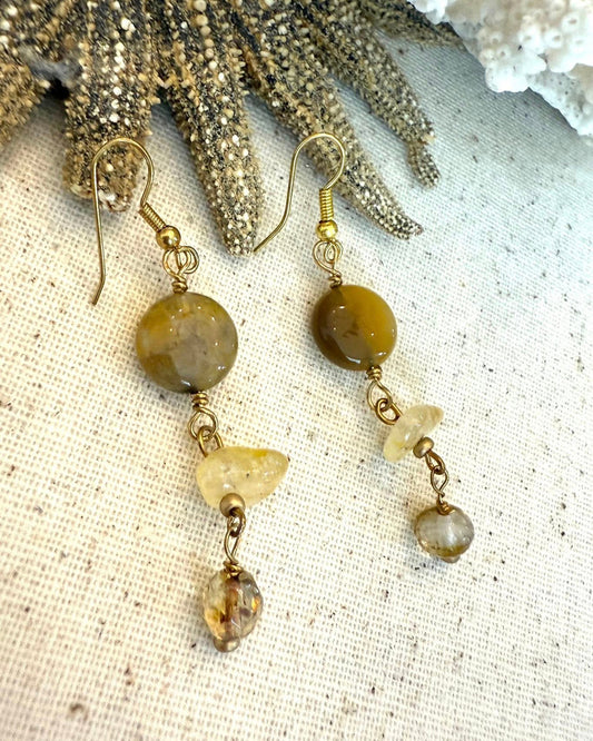 Gemstone Earthy Earrings