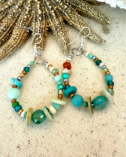 Beaded Hoop Earrings