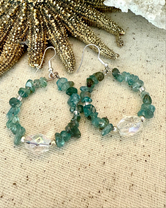 Gemstone Earring Hoops