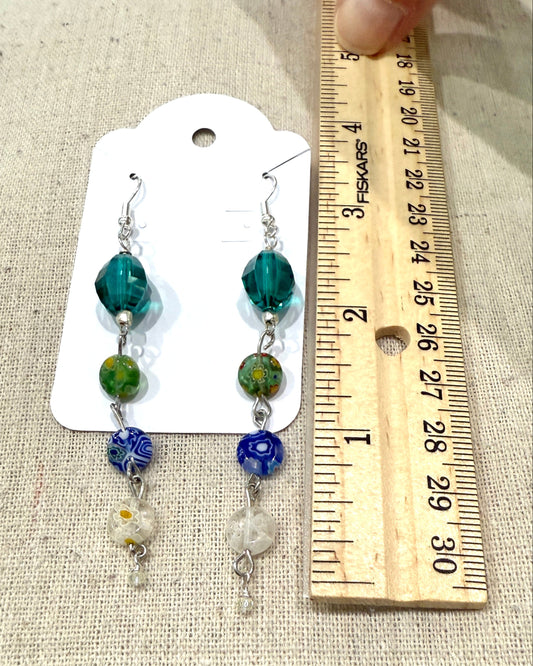 Millefiori Dangle Earrings