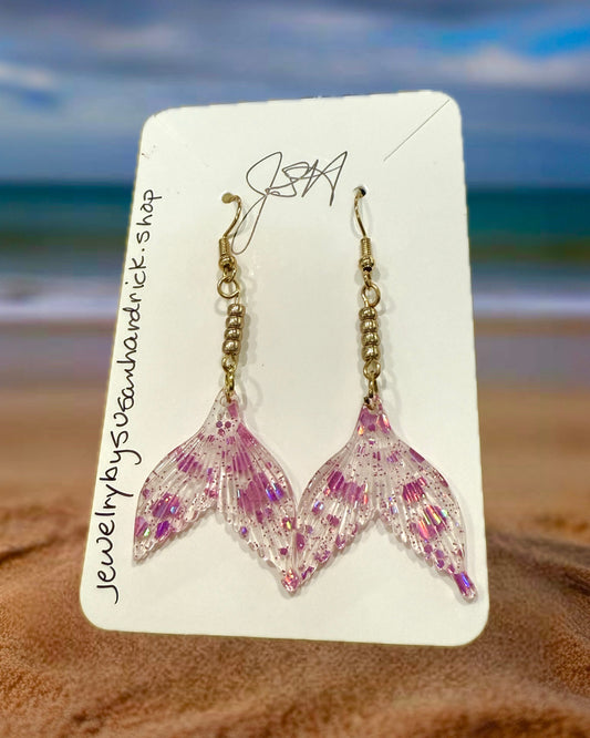 Mermaid Tail Earrings (Purple)